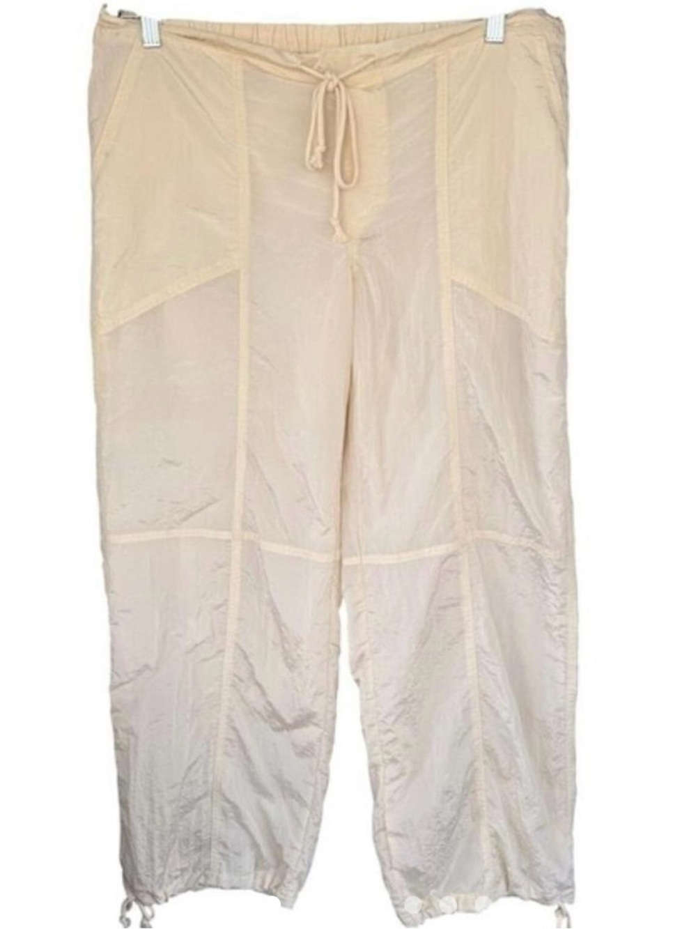 Lightweight Drawstring Beach Pants in Soft Beige